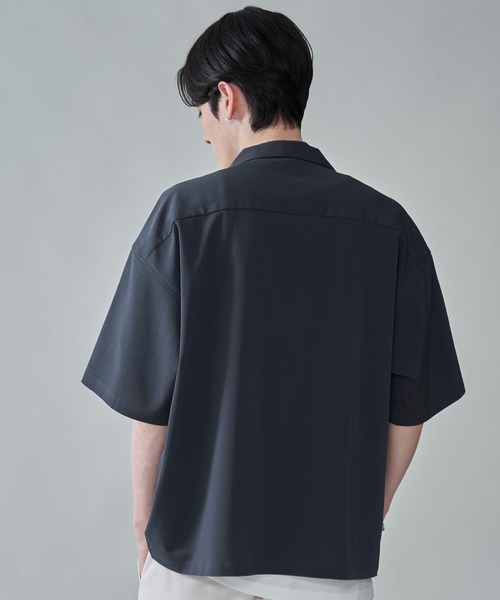 BROWNY(ブラウニー)の「BROWNY/クレープオープンカラーシャツ(シャツ/ブラウス・メンズ・チャコール/ライトグレー/ブルー・MEDIUM/LARGE)」の16枚目の写真