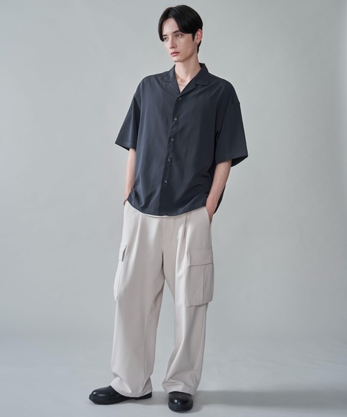 BROWNY(ブラウニー)の「BROWNY/クレープオープンカラーシャツ(シャツ/ブラウス・メンズ・チャコール/ライトグレー/ブルー・MEDIUM/LARGE)」の20枚目の写真