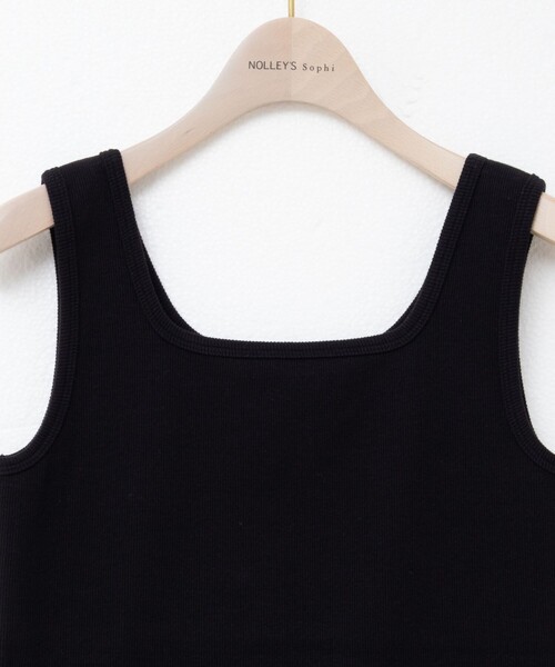 NOLLEY’S Sophi（ノーリーズソフィ）の「2WAYベアテレコタンクトップ2（タンクトップ・レディース・ホワイト/ブラック・FREE）」の6枚目の写真
