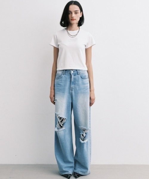 tシャツ A'GEM/9 × .kom 「MIDNIGHT MOVE/ミッドナイトムーブ」 ANGEL T-SHIRT/エンジェル半袖Tシャツ レディ A'GEM/9 × .kom 『MIDNIGHT MOVE/ミッドナイトムーブ』 ANGEL T