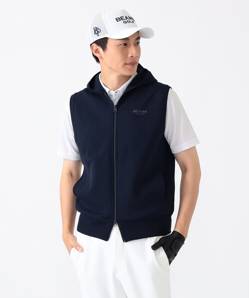 BEAMS GOLF（ビームスゴルフ）の「〈MEN〉PURPLE LABEL / シャドーアーガイル ベスト（ベスト・メンズ・ホワイト/ネイビー・XL/L/M/S）」の2枚目の写真