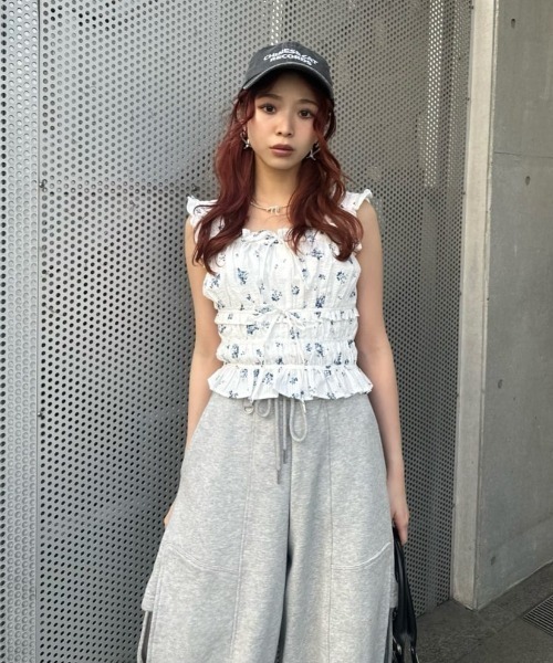 THROW by SLY（スローバイスライ）の「THROW MAYU KAKIHATA CAP キャップ（キャップ・レディース・バーガンディー/ブラック・FREE）」の11枚目の写真