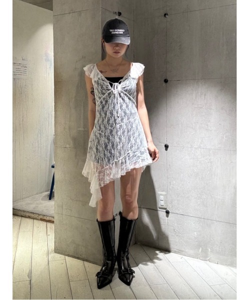 THROW by SLY（スローバイスライ）の「THROW MAYU KAKIHATA CAP キャップ（キャップ・レディース・バーガンディー/ブラック・FREE）」の6枚目の写真