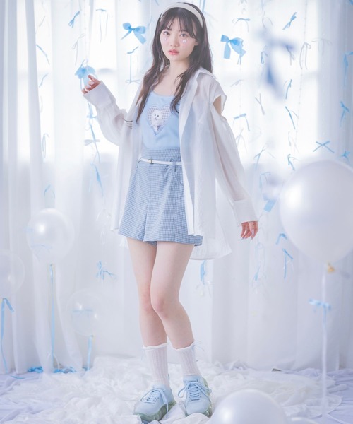 repipi armario（レピピ アルマリオ）の「【girly line】カタアキリボンシャツ（シャツ/ブラウス・キッズ・ホワイト/ピンク/ブルー・SMALL/MEDIUM/LARGE）」の12枚目の写真