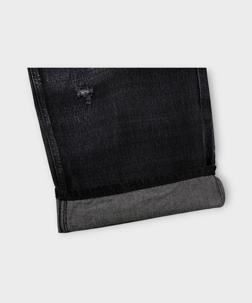 ASCLO（エジュクロ）の「ASCLO／ペイントクラッシュデニム（デニムパンツ・メンズ・ブラック・SMALL/MEDIUM/LARGE）」の2枚目の写真