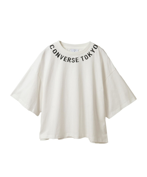 CONVERSE TOKYO(コンバーストウキョウ)の「COLLAR LOGO TEE(Tシャツ/カットソー・レディース・ホワイト/ブルー/ブラック・FREE)」の1枚目の写真
