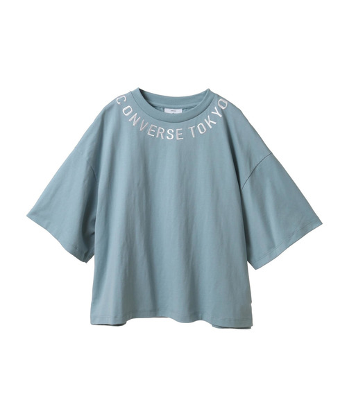 CONVERSE TOKYO(コンバーストウキョウ)の「COLLAR LOGO TEE(Tシャツ/カットソー・レディース・ホワイト/ブルー/ブラック・FREE)」の3枚目の写真
