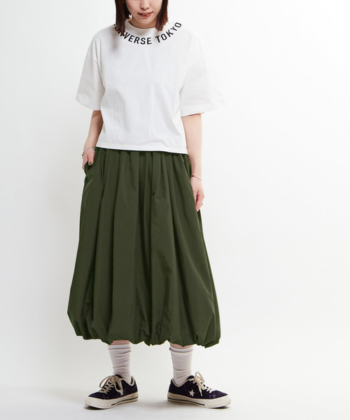 CONVERSE TOKYO(コンバーストウキョウ)の「COLLAR LOGO TEE(Tシャツ/カットソー・レディース・ホワイト/ブルー/ブラック・FREE)」の4枚目の写真