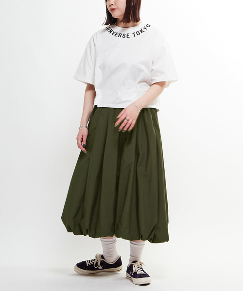 CONVERSE TOKYO(コンバーストウキョウ)の「COLLAR LOGO TEE(Tシャツ/カットソー・レディース・ホワイト/ブルー/ブラック・FREE)」の7枚目の写真