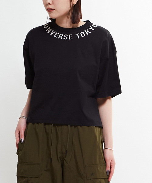 CONVERSE TOKYO(コンバーストウキョウ)の「COLLAR LOGO TEE(Tシャツ/カットソー・レディース・ホワイト/ブルー/ブラック・FREE)」の8枚目の写真