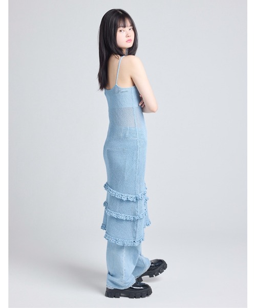 Little sunny bite(リトルサニーバイト)の「/little sunny bite/knit long dress(ニット/セーター・レディース・グリーン/ピンク/ブルー・FREE)」の13枚目の写真