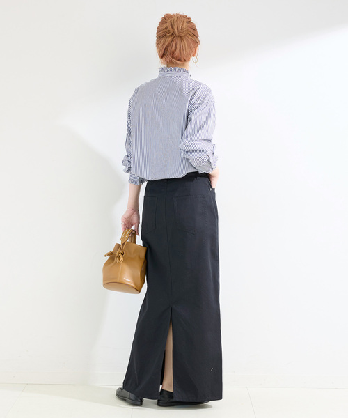 B.C STOCK（ベーセーストック）の「《追加3》手洗い可 / スタンドフリルブラウス（シャツ/ブラウス・レディース・サックスブルー/ネイビー/ブラック系その他/ホワイト・FREE）」の13枚目の写真