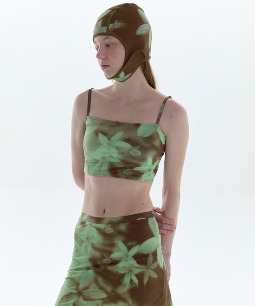 ★PISCESS★送料込み★ Flower Tube Top Skirt Set水着 ☆関税込☆PISCESS☆Flower Tube Top Skirt Set水着☆