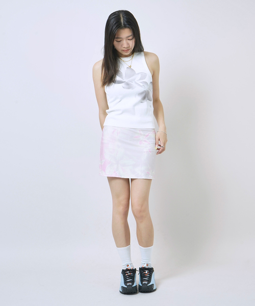 PISCESS/パイシス Flower Splash Tube Top Skirt Set