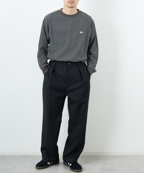 DANTON（ダントン）の「[DANTON/ダントン] ワンポイントロゴ ボーダーロンT（Tシャツ/カットソー・レディース・ホワイト/ブラック/グレー・L/M/S）」の17枚目の写真