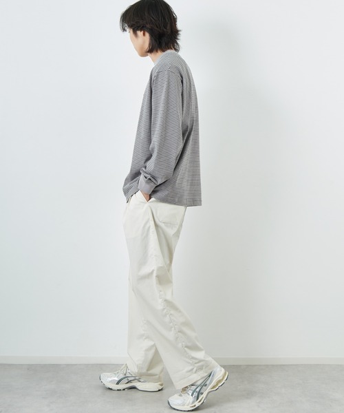 DANTON（ダントン）の「[DANTON/ダントン] ワンポイントロゴ ボーダーロンT（Tシャツ/カットソー・レディース・ホワイト/ブラック/グレー・L/M/S）」の8枚目の写真