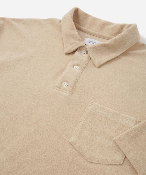 Saturdays NYC（サタデーズ ニューヨークシティ ）の「Jake Pile SS Polo（ポロシャツ・メンズ・レッド/ネイビー/ベージュ・S/XL/L/M）」の17枚目の写真