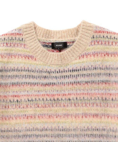 BEAMS（ビームス）の「5ゲージ マルチジャガード シャギーニット（ニット/セーター・メンズ・ベージュ/グレー・S/M/L/XL）」の5枚目の写真