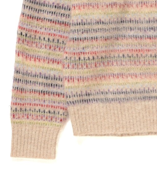 BEAMS（ビームス）の「5ゲージ マルチジャガード シャギーニット（ニット/セーター・メンズ・ベージュ/グレー・S/M/L/XL）」の4枚目の写真