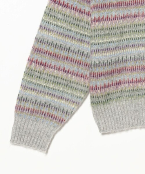 BEAMS（ビームス）の「5ゲージ マルチジャガード シャギーニット（ニット/セーター・メンズ・ベージュ/グレー・S/M/L/XL）」の8枚目の写真