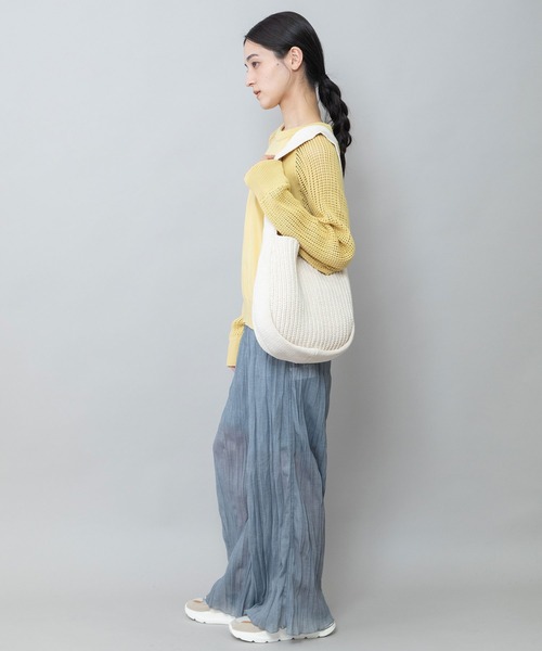 Munich(ミューニック)の「畦編みニットショルダーバッグ(ショルダーバッグ・レディース・ブラック/キャメル/アイボリー・FREE)」の13枚目の写真