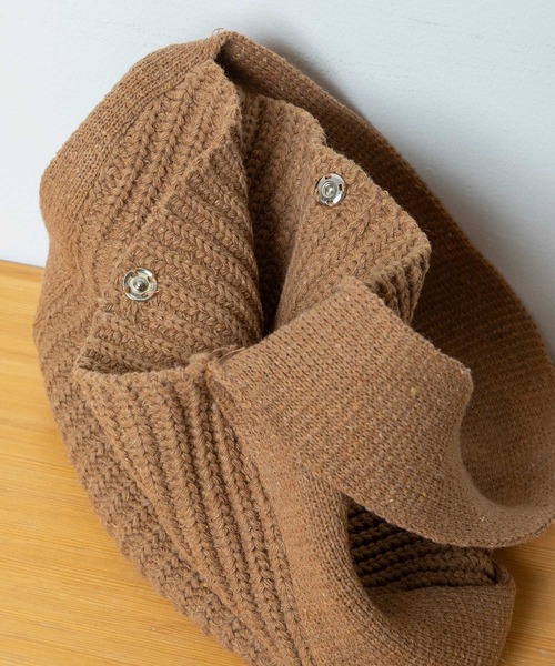 Munich(ミューニック)の「畦編みニットショルダーバッグ(ショルダーバッグ・レディース・ブラック/キャメル/アイボリー・FREE)」の9枚目の写真