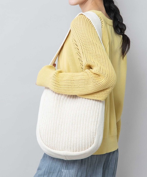 Munich(ミューニック)の「畦編みニットショルダーバッグ(ショルダーバッグ・レディース・ブラック/キャメル/アイボリー・FREE)」の16枚目の写真