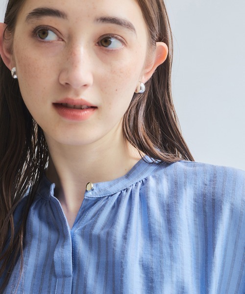 ketty（ケティ）の「シアードビーストライプワンピース≪洗濯機で洗える≫（ワンピース・レディース・ホワイト系その他/ベージュ系その他/ブルー系その他・M）」の21枚目の写真