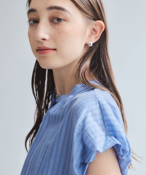 ketty（ケティ）の「シアードビーストライプワンピース≪洗濯機で洗える≫（ワンピース・レディース・ホワイト系その他/ベージュ系その他/ブルー系その他・M）」の5枚目の写真