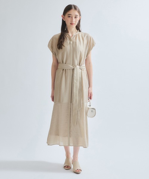 ketty（ケティ）の「シアードビーストライプワンピース≪洗濯機で洗える≫（ワンピース・レディース・ホワイト系その他/ベージュ系その他/ブルー系その他・M）」の11枚目の写真