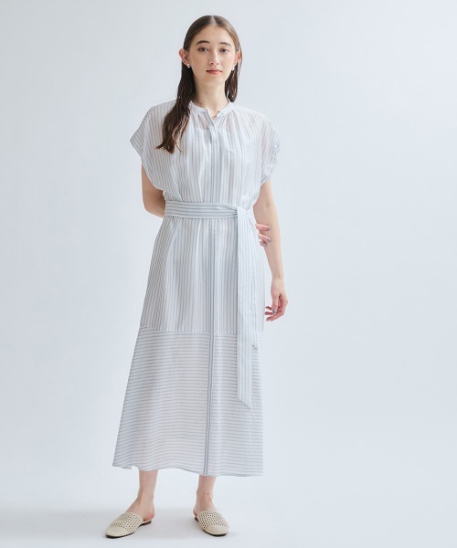 ketty（ケティ）の「シアードビーストライプワンピース≪洗濯機で洗える≫（ワンピース・レディース・ホワイト系その他/ベージュ系その他/ブルー系その他・M）」の20枚目の写真