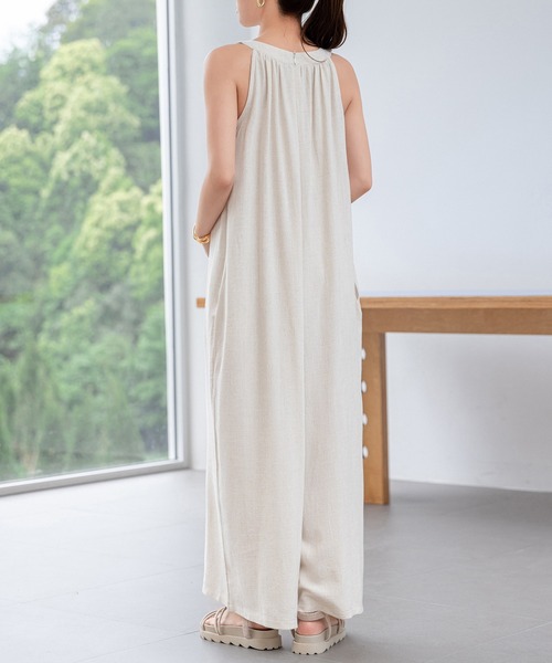 DAY CLOSET(デイ クローゼット)の「レディース 上品でレディな装いに。2WAYウエストマークオールインワンサロペット(サロペット/オーバーオール・レディース・ブラック/ベージュ/オフホワイト/チャコールグレー・M/L)」の8枚目の写真