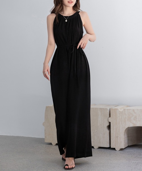 DAY CLOSET(デイ クローゼット)の「レディース 上品でレディな装いに。2WAYウエストマークオールインワンサロペット(サロペット/オーバーオール・レディース・ブラック/ベージュ/オフホワイト/チャコールグレー・M/L)」の10枚目の写真