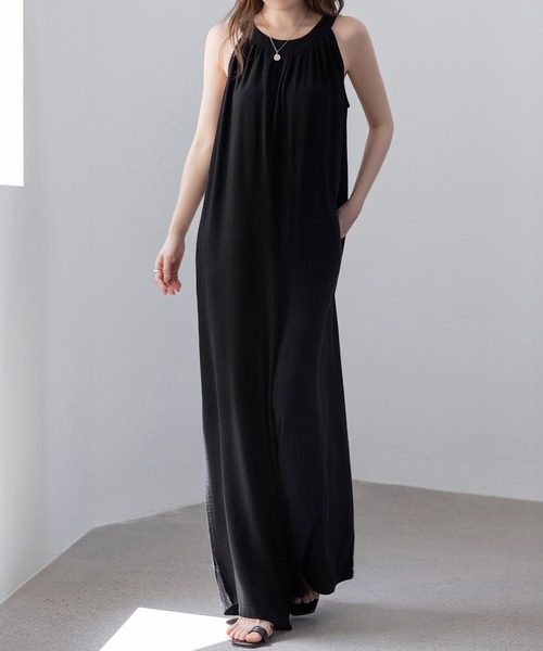 DAY CLOSET(デイ クローゼット)の「レディース 上品でレディな装いに。2WAYウエストマークオールインワンサロペット(サロペット/オーバーオール・レディース・ブラック/ベージュ/オフホワイト/チャコールグレー・M/L)」の22枚目の写真