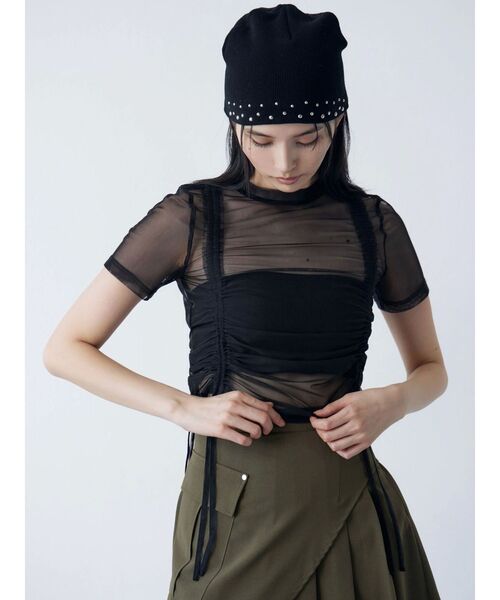 MURUA（ムルーア）の「グラデーションシアートップス（Tシャツ/カットソー・レディース・その他/ブラック・FREE）」の5枚目の写真