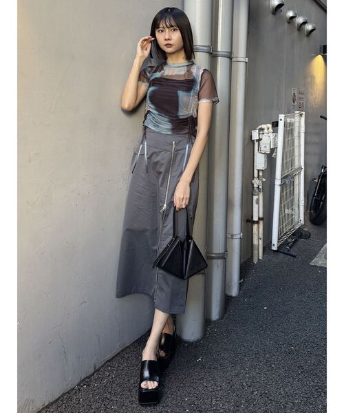 MURUA（ムルーア）の「グラデーションシアートップス（Tシャツ/カットソー・レディース・その他/ブラック・FREE）」の16枚目の写真