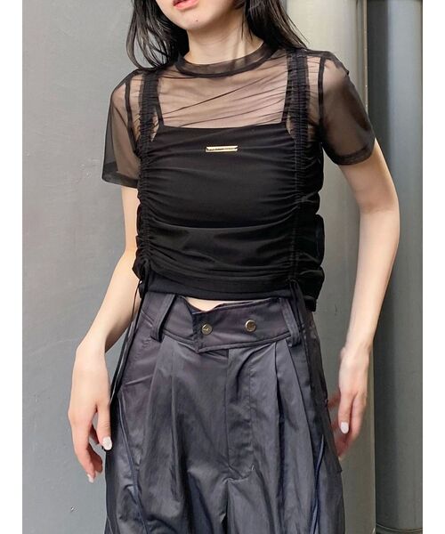 MURUA（ムルーア）の「グラデーションシアートップス（Tシャツ/カットソー・レディース・その他/ブラック・FREE）」の17枚目の写真