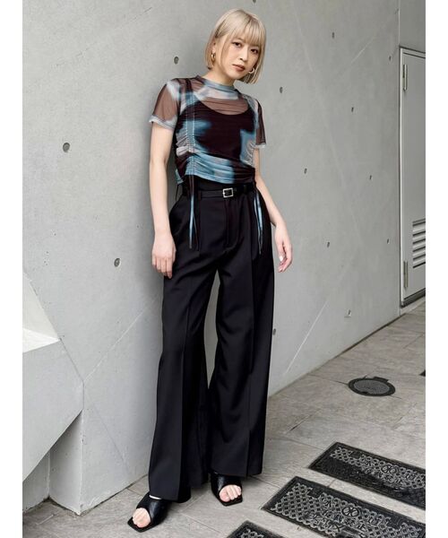 MURUA（ムルーア）の「グラデーションシアートップス（Tシャツ/カットソー・レディース・その他/ブラック・FREE）」の22枚目の写真