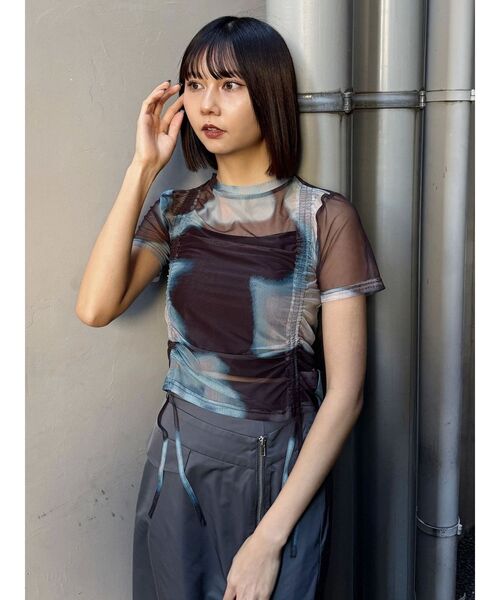 MURUA（ムルーア）の「グラデーションシアートップス（Tシャツ/カットソー・レディース・その他/ブラック/ブラウン・FREE）」の15枚目の写真