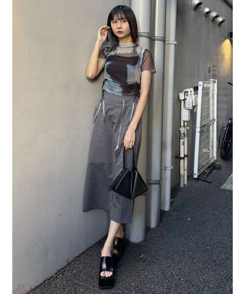 MURUA（ムルーア）の「グラデーションシアートップス（Tシャツ/カットソー・レディース・その他/ブラック/ブラウン・FREE）」の16枚目の写真
