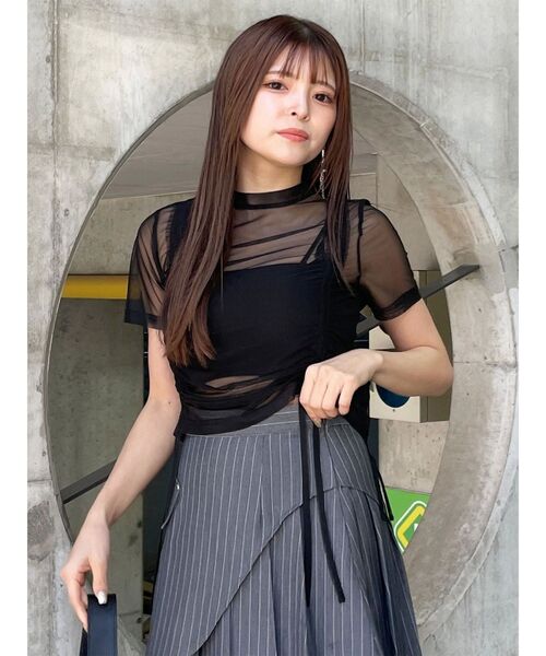 MURUA（ムルーア）の「グラデーションシアートップス（Tシャツ/カットソー・レディース・その他/ブラック/ブラウン・FREE）」の17枚目の写真