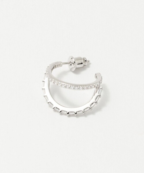 UNITED ARROWS(ユナイテッドアローズ)の「パヴェ ダブルフープ ピアス(ピアス(両耳用)・レディース・シルバー・FREE)」の5枚目の写真