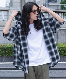 MDR（エムディアール）の「『チェックフード半袖シャツ』（シャツ/ブラウス・メンズ）」