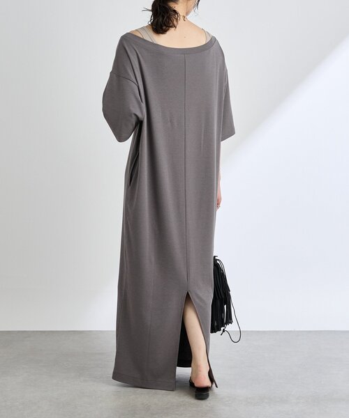 RIVE DROITE（リヴドロワ）の「【新色追加！】【MONN.:.(モン)】オープンネックワンピース（ワンピース・レディース・ブラック/チャコールグレー/ネイビー・36/38）」の10枚目の写真