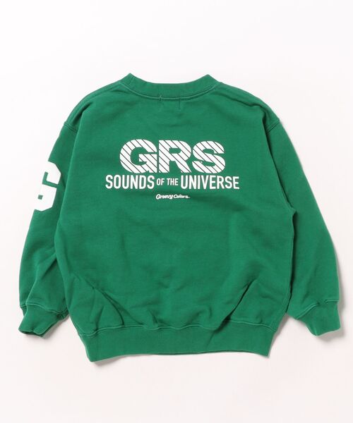 GROOVY COLORS（グルービーカラーズ）の「GRS SKATE DOG Sweat Shirt（スウェット・キッズ・グリーン/ネイビー・125/115）」の4枚目の写真
