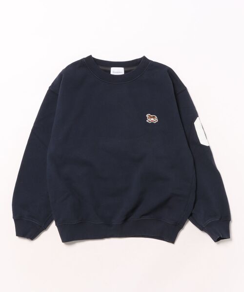 GROOVY COLORS（グルービーカラーズ）の「GRS SKATE DOG Sweat Shirt（スウェット・キッズ・グリーン/ネイビー・125/115）」の6枚目の写真