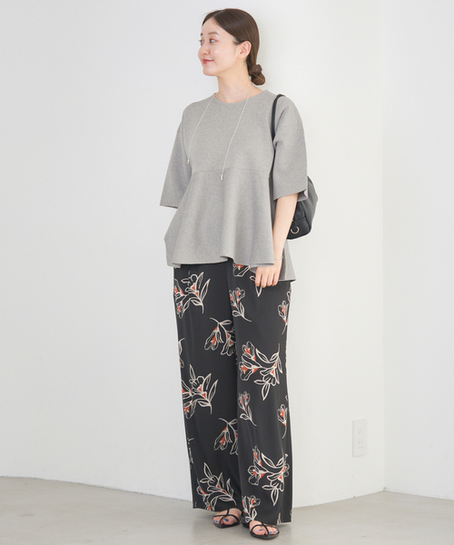 IENA（イエナ）の「Debussyペプラムプルオーバー（ニット/セーター・レディース・グレー/アイボリー・FREE）」の10枚目の写真