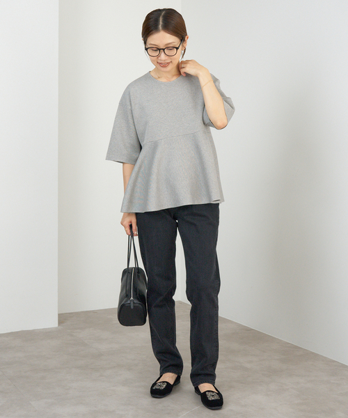 IENA（イエナ）の「Debussyペプラムプルオーバー（ニット/セーター・レディース・グレー/アイボリー・FREE）」の21枚目の写真