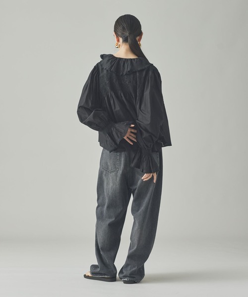 Curensology(カレンソロジー)の「Curensology(カレンソロジー)/ラッフルレースブラウス(シャツ/ブラウス・レディース・ホワイト/ブラック・FREE)」の21枚目の写真