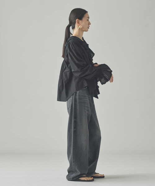 Curensology(カレンソロジー)の「Curensology(カレンソロジー)/ラッフルレースブラウス(シャツ/ブラウス・レディース・ホワイト/ブラック・FREE)」の22枚目の写真